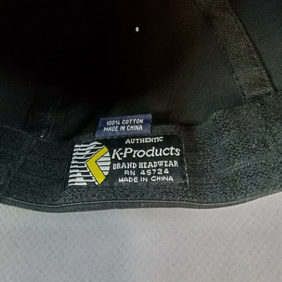 ESPN Logo Black Red Back Baseball Cap Hat NWT One Size Fits Most - Picture 8 of 9